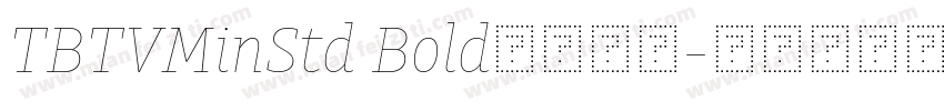 TBTVMinStd Bold字体下载字体转换